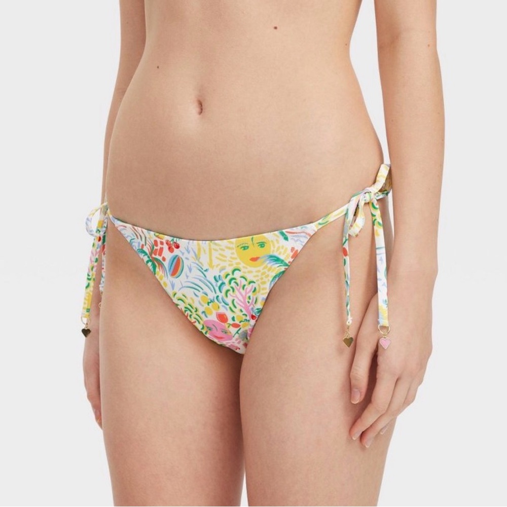 Roller Rabbit x Target Tie-Side Bikini Bottoms NWT Colorful Print Size XXS